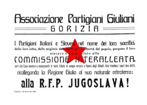 partigiani giuliani, Jugoslavia, italia
