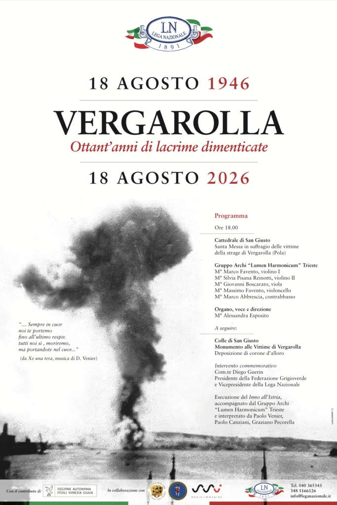 Locandina dell'evento (0 anni dalla strage di Vergarolla